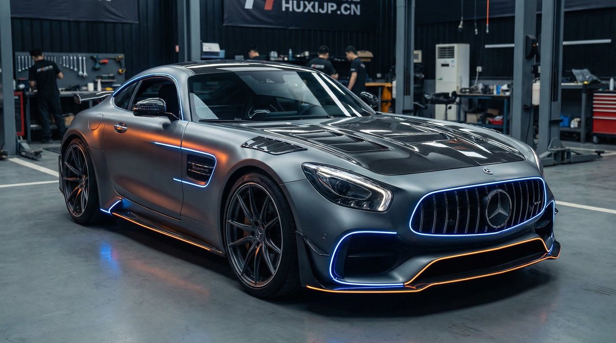 蓝颜蓝颜视频-奔驰AMG GT改装全程视频教程
